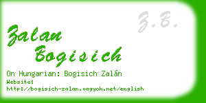 zalan bogisich business card